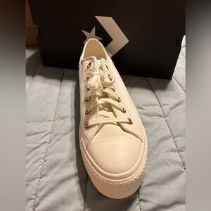 Convers ladies platform buckles sneaker size 10